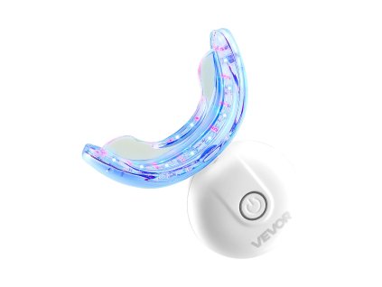 Bieliaci set na zuby s 32 led lampou, pásiky, perá, gély, u-náustok