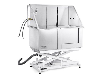 kúpeľná vaňa pre psy 1,27 m nerezová, elektricky nastaviteľná, pravá