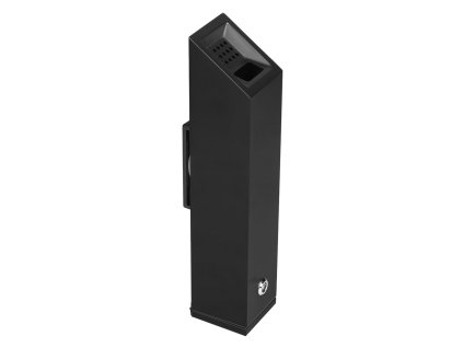 Nástenná nádoba na cigaretové ohorky, nerezová kvádrová, čierna