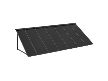 Pevná kovová strieška 80×36 in, trojuholníkový oceľový rám pre dvere