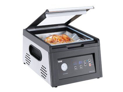 Komorový vákuovač 380 W, dĺžka zvaru 290 mm, na mäso a mokré jedlá