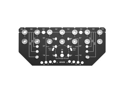 Šablóna na pánty a poličkové kolíky 2v1, hliník, vrtáky 6,4 a 4,8 mm