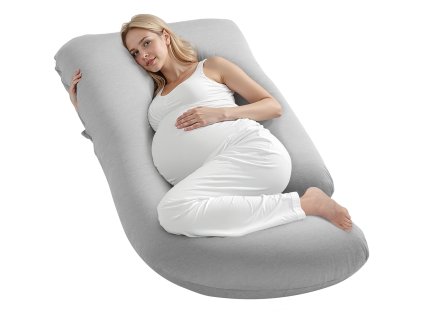 Tehotenský g-tvarový celotelový vankúš s prateľným poťahom pre chrbát