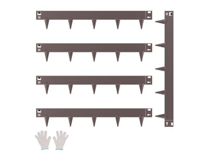 Záhradná oceľová obruba 5 ks 39×3 in hrdzuvzdorná ohybná hnedá
