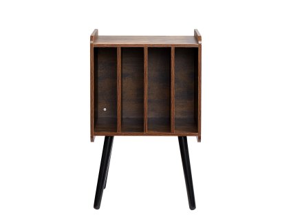 Stojan na gramofón, drevený, 2 police, 4 skrinky, na 100 platní