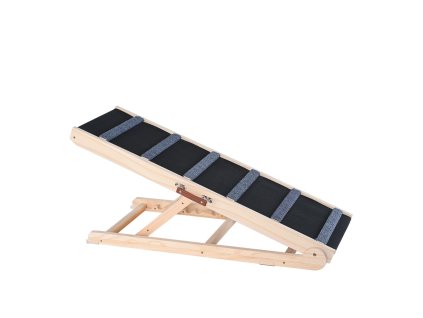 Drevená skladacia rampa pre psy a mačky 105 cm, výška 35–65 cm