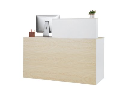 Recepčný pult 55.12×23.62×43.31 in obdĺžnikový so zámkom, drevo