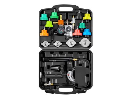 Sada tlakovej skúšačky chladiča 28 dielov, 4 adaptéry, s pumpou
