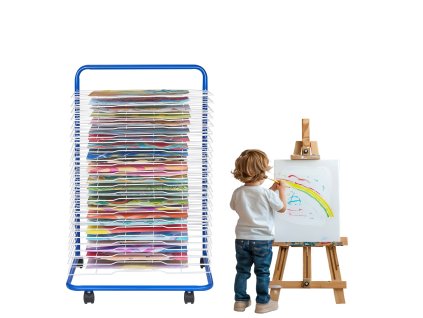 Stojan na sušenie 25 políc 23.75×17.5×38" s uzamykateľnými kolieskami