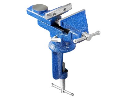 Stolný zverák 3 inch, 360° otočný, rýchloupínací, liatinový, prenosný