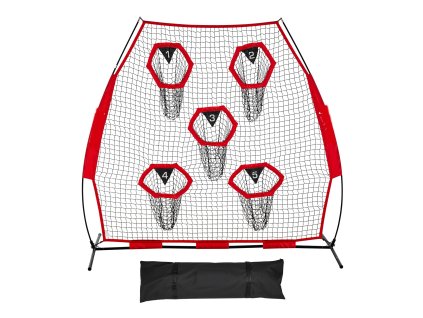 Tréningová hádzacia sieť 2133.6×2133.6 mm, 5 cieľov, bezuzlová