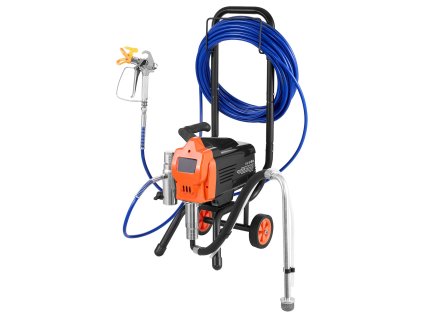Bezvzduchový striekací stroj 1500W, 3300PSI, s vozíkom a hadicou