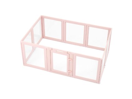 Box na porod pre stredné psy, plastový, 1.54×1×0.6 m, priehľadný