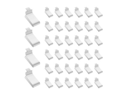 Držiaky políc 40 ks, nastaviteľné oceľové pre drevo, sklo, kov