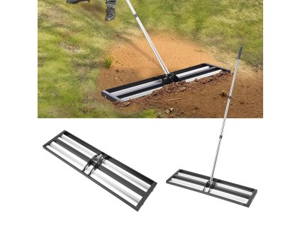 Hrable na vyrovnávanie trávnika, rúčka 83.9 in, doska 36×10 in, kovové