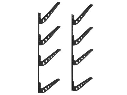 Nástenný kovový držiak na dosky, 4 úrovne, nastaviteľná výška