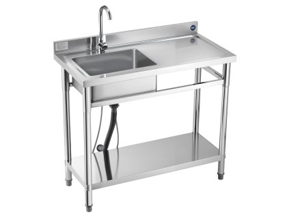 Nerezový jednokomorový drez s batériou 1000×500×940 mm pravý