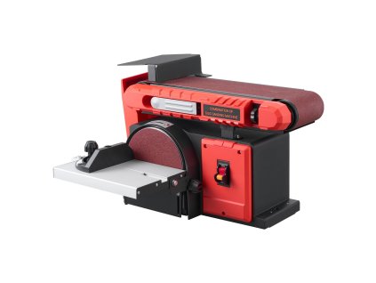 Pásová a kotúčová brúska 152.4mm, 101.6×914.4mm, 400W, stôl 0–45°