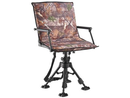 Poľovnícke skladacie otočné kreslo 360° s opierkami nosnosť 158 kg
