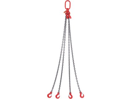 Reťazový záves g80 8 mm × 150 cm, nosnosť 5 t, 4 ramená s hákmi