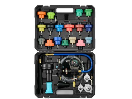 Tester tlaku chladiacej sústavy 47 ks, 3 kovové adaptéry, pumpa