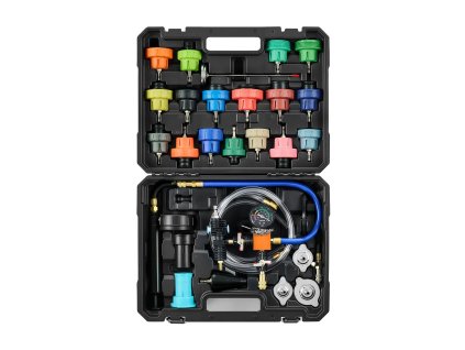 Tlaková skúšacia súprava chladiaceho systému, 47 dielov, 3 adaptéry