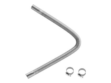 Výfuková hadica 600mm nerezová flexibilná, 2 spony, pre 2KW–8KW