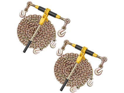 Ráčnový reťazový napínač s G80 reťazami 8 mm × 3 m, únosnosť 3629 kg