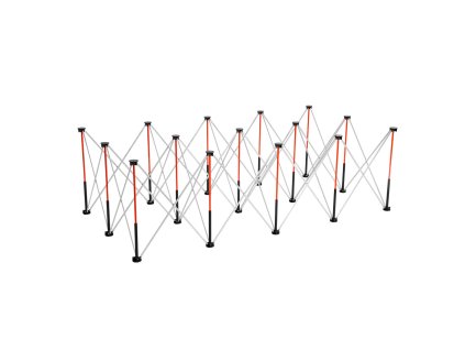 Skladací pracovný stôl 2455×1260 mm, nosnosť 2724 kg, bez montáže