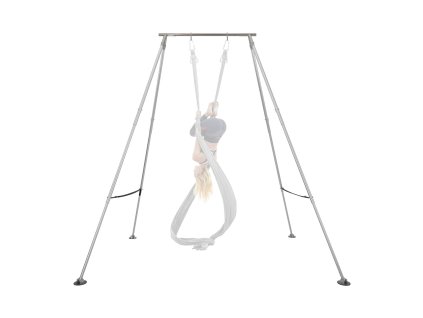Stojan pre aerial silk a swing, nosnosť 140.6 kg, nastaviteľný nerez