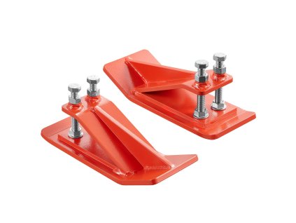 Chrániče okrajov lyžice traktora 2PCS oceľové, šesťhranné matice