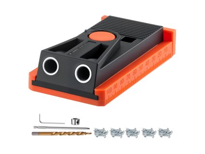 Šablóna na vreckové diery nastaviteľná 12,7–38,1 mm s príslušenstvom