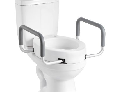 Zdvihnuté sedadlo na wc s opierkami, nosnosť 136.1 kg, zdvih 88.9 mm