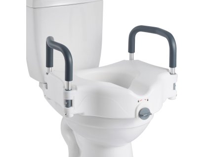 Zvýšené wc sedadlo s polstrovanými rukoväťami, nosnosť 136.1 kg, zdvih 127 mm