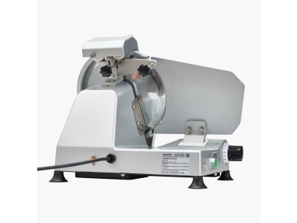 Elektrický krájač mäsa 320W, 250 mm čepeľ 450 RPM, 0-10 mm pre mrazené
