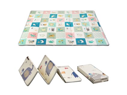 Penová hracia podložka 71"×79", skladacia, nepremokavá, protišmyková