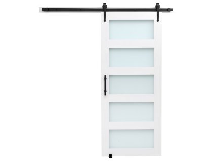 Posuvné stajňové dvere 914×2134 mm, mdf s sklom, pvc povrch