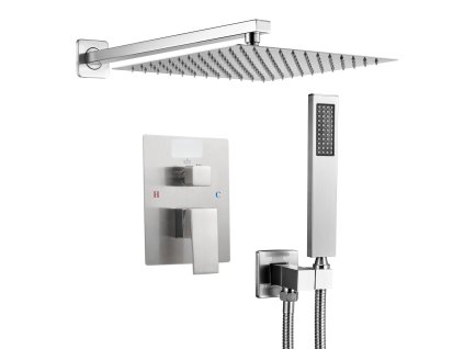 Sprchový set 10"(25,4 cm) štvorcová hlavica × ručná sprcha, nástenný