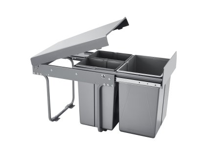 Výsuvný odpadkový kôš pod drez 20+10+10L, 3-komorový, plný výsuv