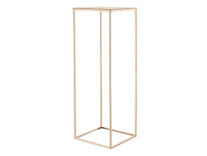 Stojan na kvety 10 ks, 80cm stĺp, kovový laminát, zlatý, obdĺžnikový