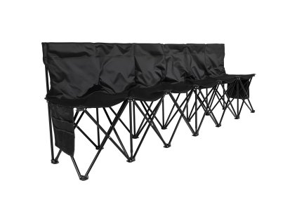 Skladacia lavička 6 miest s operadlami a vreckami, s obalom, ľahká