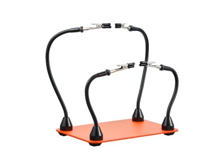 Magnetická pomoc pri spájkovaní, 4 ramienka, svorky, oceľové dno