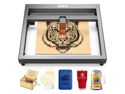 WAINLUX JL7 Laser Engraver Cutter, 5W Laser Power, Knob Fixed Focus, 0.05*0.08mm Compressed Spot, 0.01mm Engraving Precision, 6000mm/min Engraving Speed, App Control, 400*400mm