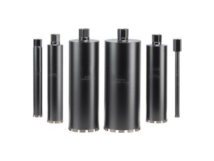 Sada diamantových jadrových vrtákov 6 ks Ø25.4–152.4 mm, hĺbka 356 mm