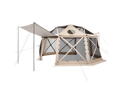Rozkladací stan s moskytiérou 4.57×4.57 m, pre 12–15 os., s taškou