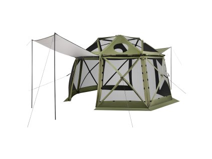 Sieťový rozkladací altánok 3.96×3.96 m, 13-uholníkový, pre 10-12 osôb