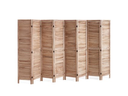 Drevený paraván 8 panelov, skladací, výška 66.9 inches, vnútorný