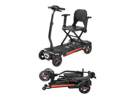 Elektrický 4-kolový skúter pre dospelých, nosnosť 120 kg, sklápací NFC