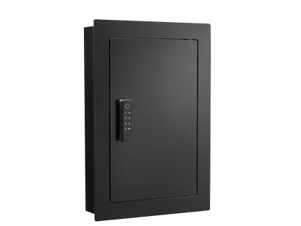 Trezor do steny 3-poschodový, odtlačok prsta, kód, kľúč, Q235 oceľ