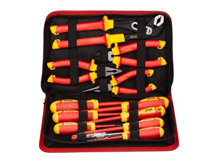 Izolovaná sada skrutkovačov 12 ks, 1000 V, magnetické hroty a kliešte